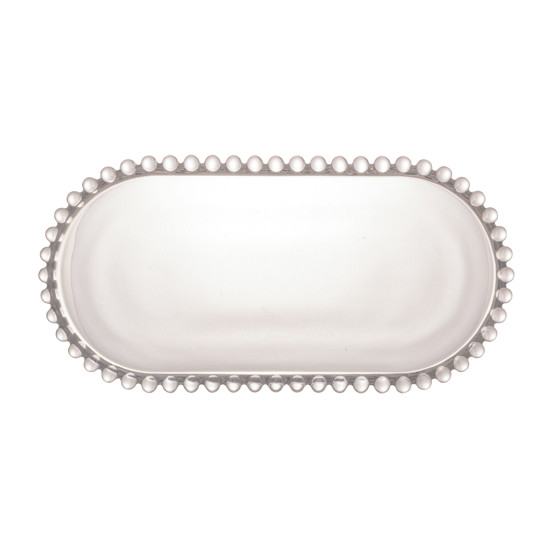 Imagem TRAVESSA CRISTAL OVAL PEARL 24X12X2CM - WOLFF