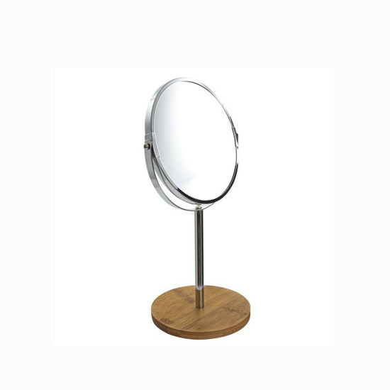 Espelho de Aumento Dupla Face Base Bambu 2x - Guia da Loja