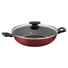 Imagem de PANELA WOK TRAMONTINA 27817022 LORETO 28CM ANTIADERENTE VERMELHA - Tramontina Nordeste S A