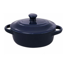 Imagem de MINI COCOTTE OVAL PORCELANA 200 MILILITROS AZUL - Etilux Industria E Comercio Ltda