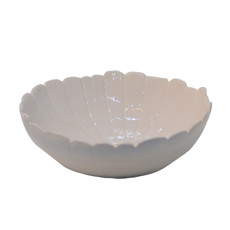 Imagem de BOWL EM CERÂMICA BANANA LEAF BRANCO 25X25X8CM - LYOR  - Coliseu Presentes Ltda