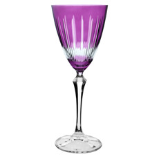 Imagem de TAÇA PARA VINHO TINTO LAPIDADA EM CRISTAL ECOLÓGICO 250ML COR VIOLETA - Full Fit Industria Importacao E Comercio Ltda.