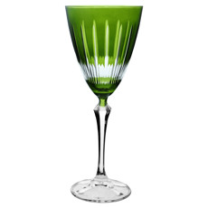 Imagem de TAÇA PARA VINHO TINTO LAPIDADA EM CRISTAL ECOLÓGICO 250ML COR VERDE - Full Fit Industria Importacao E Comercio Ltda.