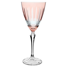 Imagem de TAÇA PARA VINHO TINTO LAPIDADA EM CRISTAL ECOLÓGICO 250ML COR ROSA - Full Fit Industria Importacao E Comercio Ltda.