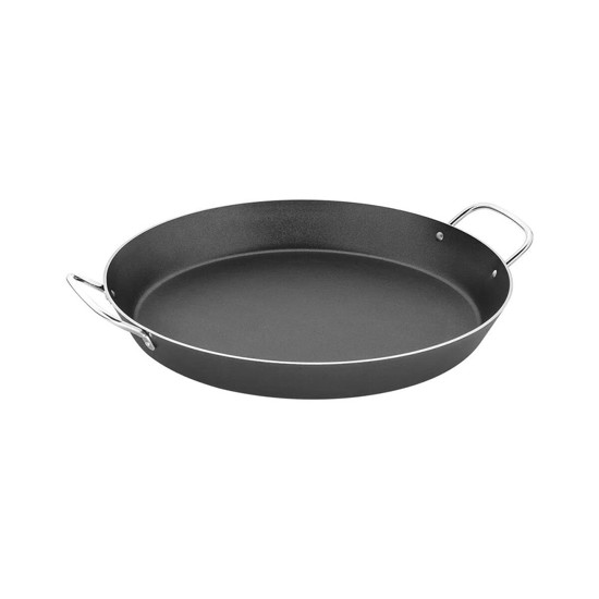 Imagem PAELLERA TRAMONTINA LORETO EM ALUMÍNIO ANTIADERENTE STARFLON MAX COM ALÇAS GRAFITE 34CM 3,7L