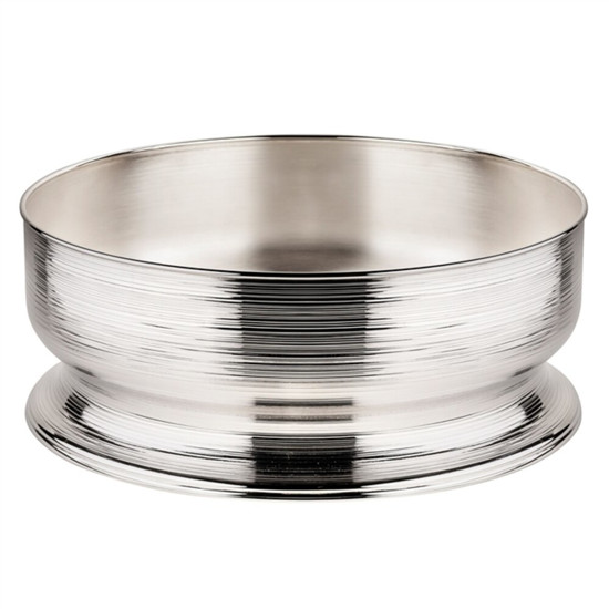 Imagem CENTRO DE MESA SPIN PEQUENO PRATA 24X10 CM -ST JAMES 