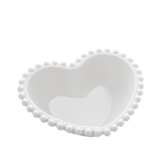 Imagem CONJUNTO 2 BOWLS PORCELANA CORAÇÃO BEADS BRANCO 15X13X5CM BON GOURMET