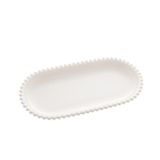 Imagem de TRAVESSA PORCELANA OVAL BEADS BRANCO 31X15X3CM BON GOURMET - Rojemac Impotacao E Exportacao Ltda