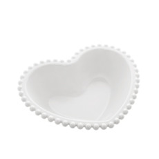 Imagem de SALADEIRA PORCELANA CORACAO BEADS BRANCO 18X15X5CM - BON GOURMET - Rojemac Impotacao E Exportacao Ltda