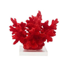 Imagem de CORAL DECOR. EM RESINA E BASE EM ACRILICO - VERMELHO - Lucatti Artes E Decoracoes Ltda