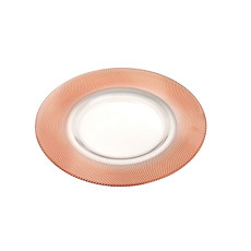 Imagem de SOUSPLAT DE CRISTAL ROSÉ GOLD WOLFF REDONDO 32.5X32.5CM - Rojemac Impotacao E Exportacao Ltda