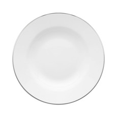 Imagem de PRATO FUNDO 23,5CM - ISABEL COM BORDA PRATA- OXFORD  - Oxford Porcelanas Sudeste Ltda