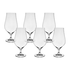 Imagem de JOGO COM 6 TAÇAS DE CRISTAL PARA CERVEJA COM 540 ML DA LINHA TULIPA BOHEMIA CRISTAL - Gremax Comercial Impotadora Ltda