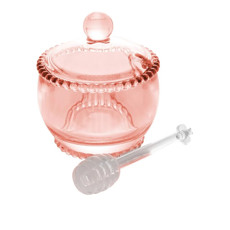 Imagem de MELEIRA CRISTAL DE CHUMBO COM COLHER PEARL ROSA WOLFF - Rojemac Impotacao E Exportacao Ltda