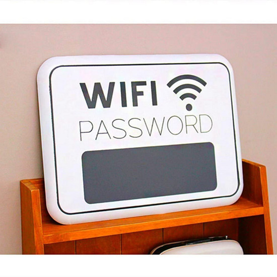 Imagem PLACA DECORATIVA EM METAL WIFI PASSWORD 34,5CM X 1,2CM X 25,5 CM CRAW 