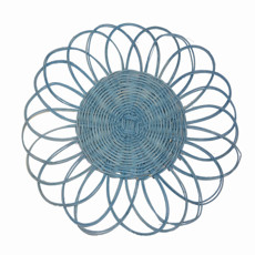 Imagem de LUGAR AMERICANO 38CM EM RATTAN AZUL RAFIMEX  - Rafimex Comercial Imp E Exp Ltda