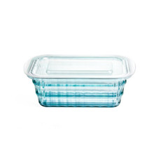 Imagem de POTE PLASVALE EM PLASTICO CRISTAL AZUL TURQUESA P - 10,5X16 CM - Industria De Plastico Do Vale Do Itajai Ltda