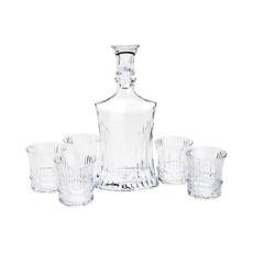 Imagem de CONJUNTO 7 PEÇAS 1 GARRAFA DE WHISKY 550ML E 6 COPOS DE CRISTAL 240ML WOLFF - Rojemac Impotacao E Exportacao Ltda