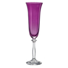 Imagem de JOGO DE 6 TAÇAS ANGELA VIOLETA PARA CHAMPAGNE 190ML BOHEMIA  - Full Fit Industria Importacao E Comercio Ltda.