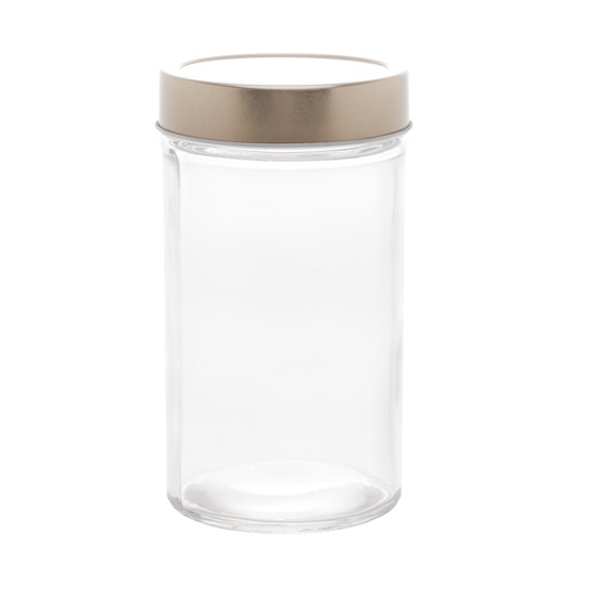 Imagem POTE DE VIDRO BOROSILICATO TRANSPARENTE COM TAMPA DE ACRÍLICO