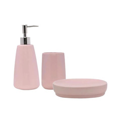 Imagem de JOGO DE BANHEIRO MIMO STYLE PALE SOFTPINK 3 PEÇAS - Mimo Importacao Exportacao Ltda