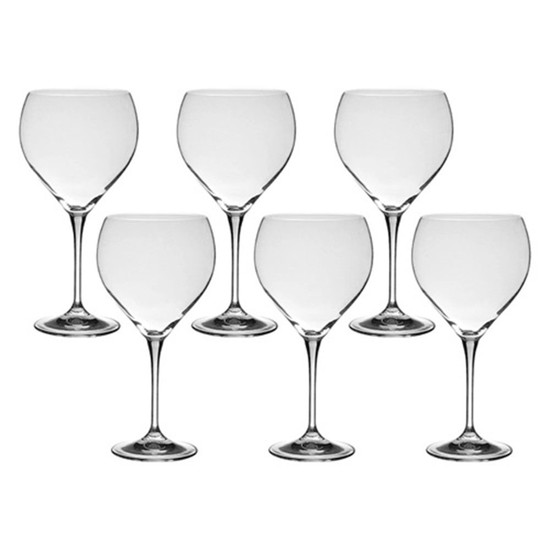 Imagem JOGO COM 6 TAÇAS DE CRISTAL PARA BOURGOGNE 560ML LENNY BOHEMIA