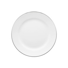 Imagem de PRATOS SOBREMESA 22CM ISABEL COM BORDA PRATA- OXFORD  - Oxford Porcelanas Sudeste Ltda