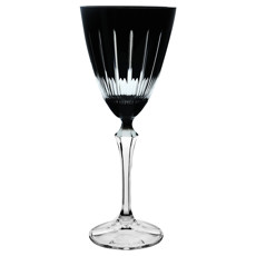 Imagem de TAÇA PARA VINHO TINTO LAPIDADA EM CRISTAL ECOLÓGICO 250ML COR PRETA BHORMIA CRISTAL  - Full Fit Industria Importacao E Comercio Ltda.