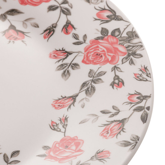 Imagem PRATO PARA SOBREMESA DE PORCELANA PINK GARDEN RASO 19CM