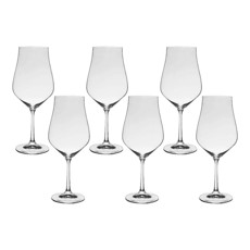 Imagem de JOGO COM 6 TAÇAS DE CRISTAL PARA VINHO BORDEAUX 550 ML LINHA TULIPA BOHEMIA - Gremax Comercial Impotadora Ltda