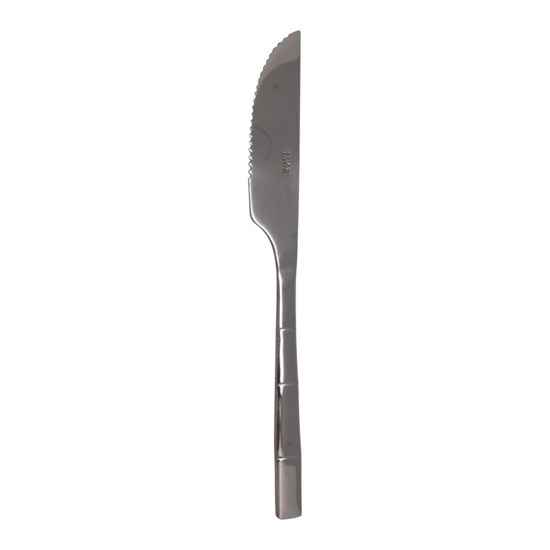 Imagem FACA PARA CHURRASCO EM AÇO INOX BAMBU ELEGANT 23CM - LYOR 