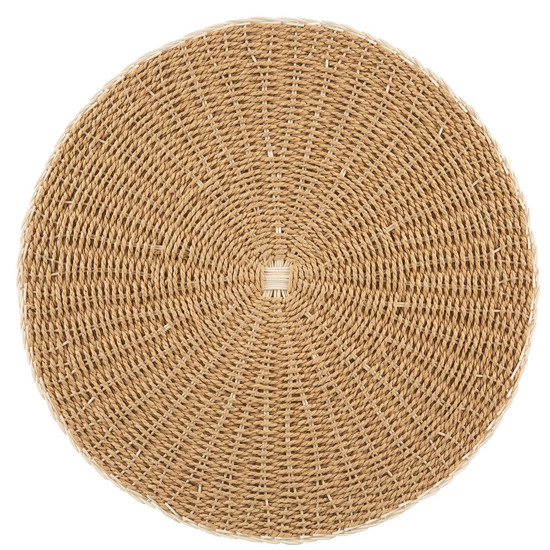 Imagem LUGAR AMERICANO MIX RATTAN (PAPEL E RATTAN) CAFÉ 38CM 