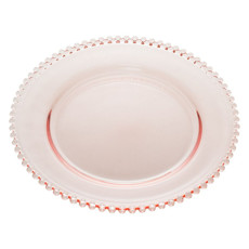Imagem de PRATO RASO CRISTAL PEARL ROSA 28CM WOLFF - Rojemac Impotacao E Exportacao Ltda