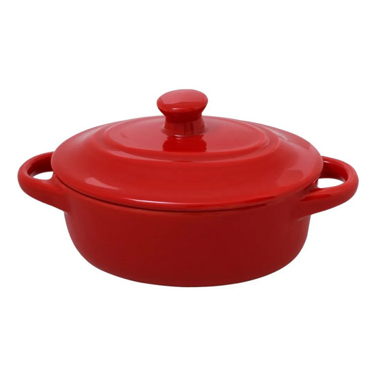 Imagem MINI COCOTTE OVAL POR 200ML VERMELHO