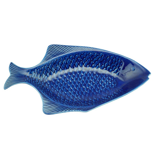 Imagem TRAVESSA CERÂMICA PEIXE OCEAN AZUL 37X20CM 