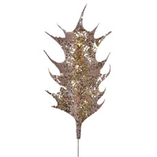 Imagem de HASTES FOLHA CHIFRE DE VEADO COM GLITTER ROSE 30CM GRILLO - Grillo Ltda