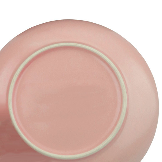 PRATO DE SOBREMESA EM CERÂMICA Ø21CM COR ROSA FULL FIT - Grillo