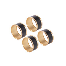 Imagem de JOGO COM 4 PORTA GUARDANAPOS METAL DOURADO RAFIMEX - Rafimex Comercial Imp E Exp Ltda