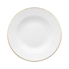 Imagem de PRATO FUNDO 23,5CM SOFIA COM BORDA EM OURO- OXFORD  - Oxford Porcelanas Sudeste Ltda