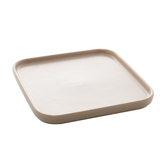 Imagem CONJUNTO 3 PETISQUEIRAS PORCELANA QUADRADA NORDICA CINZA 15X2CM- ROJEMAC 