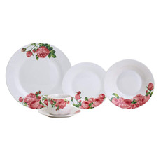 Imagem de APARELHO DE JANTAR 20 PEÇAS DE PORCELANA FLORAL - Coliseu Presentes Ltda