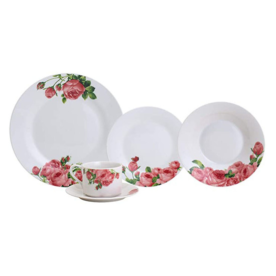 Imagem APARELHO DE JANTAR 20 PEÇAS DE PORCELANA FLORAL