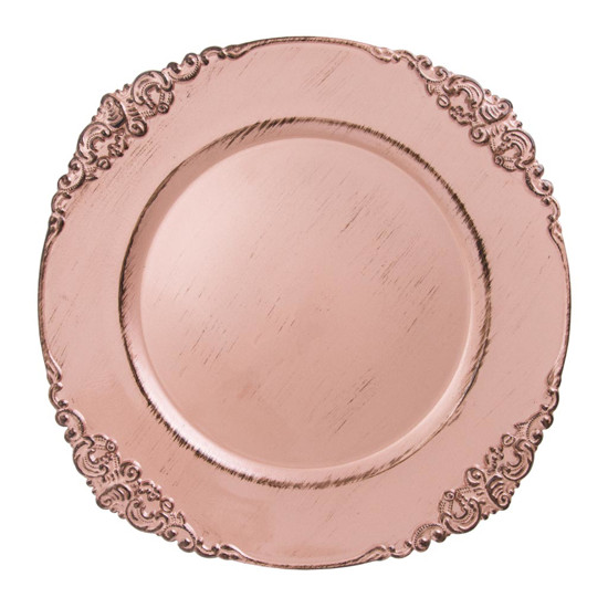 Imagem SOUSPLAT GALLES BARROCO ROSE GOLD ANTIQUE COPA & CIA