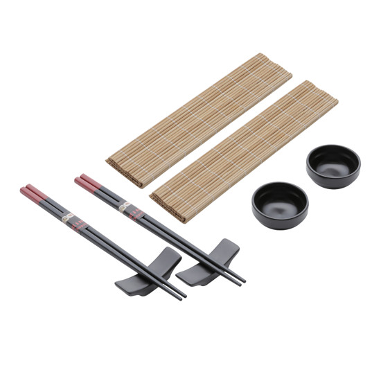 Imagem CONJUNTO 8PC PARA SUSHI DE BAMBU E CERAMICA YOKOHAM