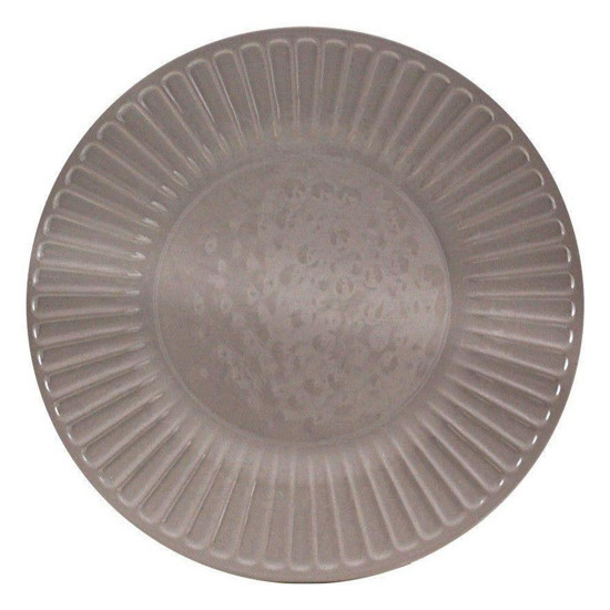 Imagem PRATO MELAMINA PLÁSTICO PLISSÉ CINZA 28 CM YANGZI