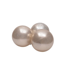 Imagem de JOGO DE BOLAS COR CHAMPAGNE 3 PEÇAS DE 10CM - TOK DA CASA - Store Mania Comercio E Importacao Ltda