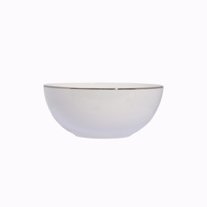 Imagem de SALADEIRA 23CM MAIL ORDER SILVER COM BORDA PRATEADA - STRAUSS  - Oxford Porcelanas S/A