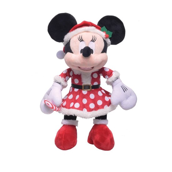 Imagem MINNIE COM VESTIDO POA COR VERMELHO, BRANCO E PRETO P 15CM - CROMUS 