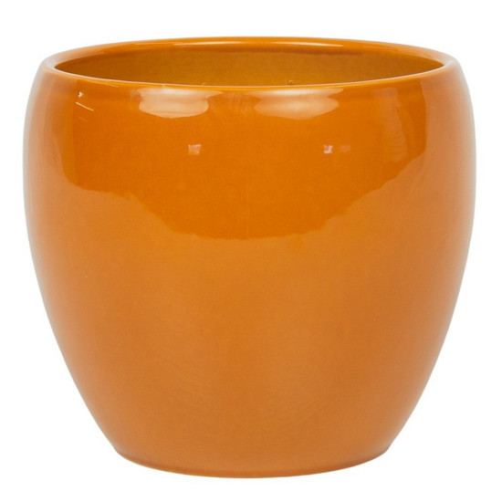 Imagem VASO DECORATIVO EM CERÂMICA LORANCE COGNAC 19X19X15CM - TS BRASIL 