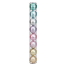 Imagem de JOGO DE BOLAS EM TUBO RAINBOW MATE 8 PRÇAS DE 7CM COLORIDAS - CROMUS  - Cromus Embalagens Ind. E Com. Ltda